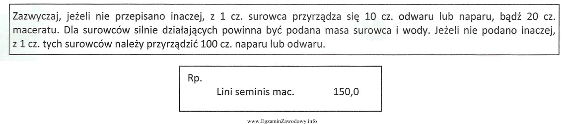 Do sporządzenia leku recepturowego, zgodnie z zamieszczoną receptą i 