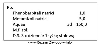 Oblicz dawkę dobową sodu fenobarbitalu, którą powinien przyjąć 