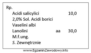 Oblicz stężenie kwasu salicylowego w maści sporzą