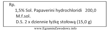 Dawka dobowa papaweryny chlorowodorku według zamieszczonej recepty wynosi