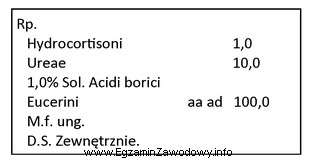 W celu sporządzenia leku zgodnie z podaną receptą należ