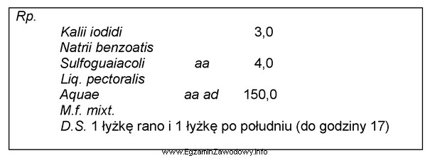 Oblicz dawkę jednorazową jodku potasu w leku recepturowym stosowanym zgodnie 