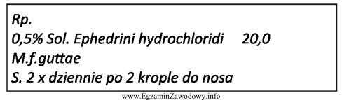 Oblicz ilość efedryny chlorowodorku, którą należy odważ