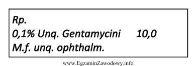 Opakowaniem leku sporządzonego według zamieszczonej recepty jest