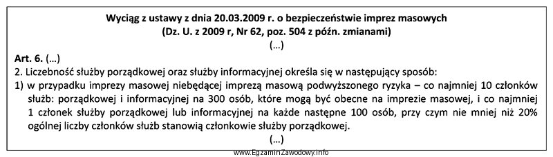 Posługując się zamieszczonym wyciągiem z ustawy, oblicz 